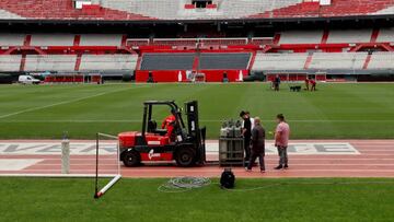 River - Boca: así amaneció el césped del estadio Monumental