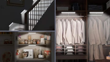 Ilumina tu clóset o los armarios de la cocina con esta lámpara LED de fácil instalación