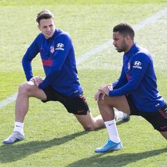 Morata, única ausencia en el entrenamiento del Atlético por molestias