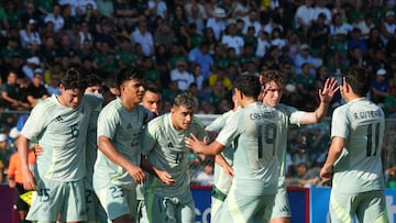 German Berterame celebrates his goal 0-1 of Mexico during 2026 International Friendly match between Bolivia and Mexico (Mexican National team) at at Estadio Ramon Tahuichi Aguilera, on January 25, 2026 in Santa Cruz, Bolivia.