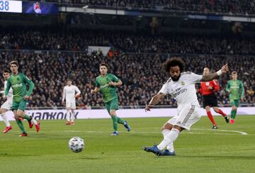 Marcelo marcó el primero del Real Madrid. 1-3.