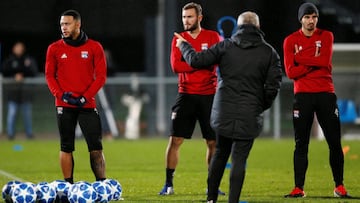 Entrenamiento del Lyon.