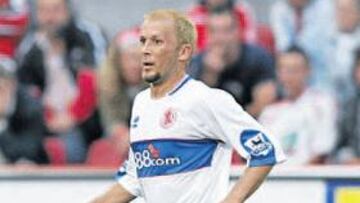 <b>ETAPA INGLESA. </b>Mendieta durante un partido con su último equipo, el Middlesbrough.