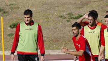 <b>DE VUELTA A CASA. </b>Rigo, durante un entrenamiento con el Almería.