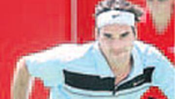 Roger Federer, ayer.