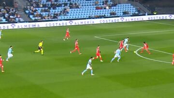 La pared mágica de Santi Mina y Iago Aspas que terminó en golazo en Balaídos