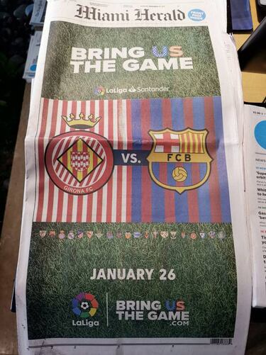 LaLiga buys Miami Herald ad to promote Girona-Barça game
