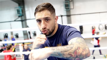 El boxeador Samuel Carmona entrenando con la Selección Española de Boxeo.