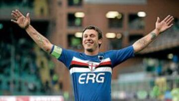 Antonio Cassano, en su anterior etapa en la Sampdoria.