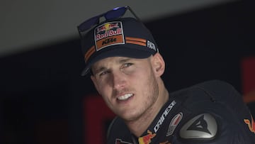 DOHA, QATAR - FEBRUARY 25: Pol Espargaro of Spain and Red Bull KTM Factory Racing looks on in box  during the MotoGP Tests - Day Three at Losail Circuit on February 25, 2019 in Doha, Qatar. (Photo by Mirco Lazzari gp/Getty Images)