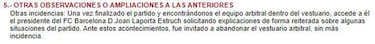 El Laporta m¨¢s iracundo: ?entr¨® al vestuario arbitral pidiendo explicaciones!