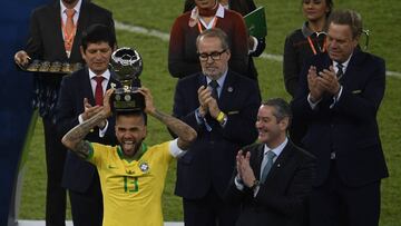 El dirigente colombiano estuvo presente en la final de la Copa América.