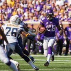 Dos gotas de Peterson bastaron ante unos Chargers blanditos