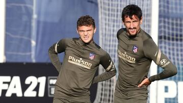 Koke y Trippier se entrenan en otra sesión sin Hermoso