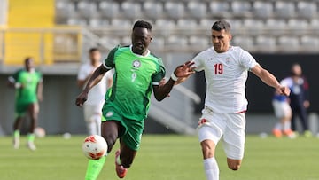 Akor Adams, en el amistoso ante Irán.