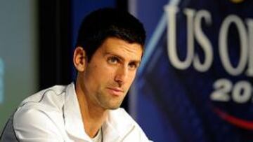 <b>LISTO. </b>Novak Djokovic repasó su estado físico y su gran año antes de debutar en el US Open.