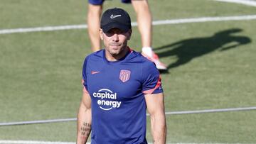 Simeone, en un entrenamiento.