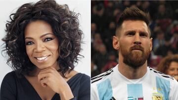 Im&aacute;genes de la comunicadora y actriz estadounidense Oprah Winfrey y del futbolista Lionel Messi como capit&aacute;n de la selecci&oacute;n argentina