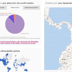 Mapa de casos y muertes por coronavirus por departamentos en Colombia: hoy, 3 de mayo