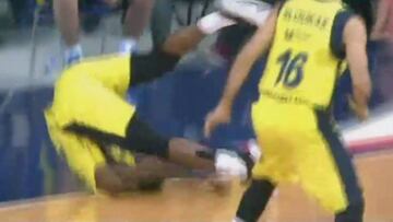 Horror en la Euroliga: brutal caída de Nunnally que ha conmocionado al continente