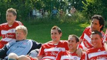 <b>UN PELIGRO. </b>Schwensteiger, Kahn, Klose, Ribery, Toni, Podolski y Lahm son varios de los jugadores del peligrosísimo Bayern.