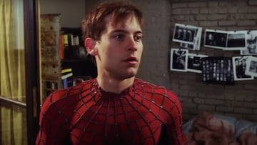 Tobey Maguire como Spider-Man en 2002.