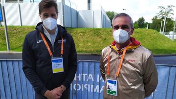 Ra&uacute;l Chapado, presidente de la RFEA, y Jos&eacute; Peir&oacute;, seleccionador espa&ntilde;ol de atletismo.