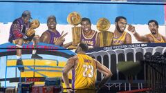 El nuevo mural en LA con LeBron James y las leyendas de los Lakers.