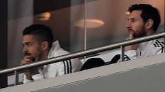 Lionel Messi se fue del palco cuando cayó el 6-1 ante Argentina