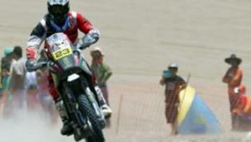 <b>DINAMITA SE EXHIBIÓ . </b>Barreda realizó una espectacular especial y logró su primer triunfo parcial en el Dakar. No será el último, seguro.