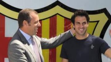 <b>EL MOMENTO. </b>El miércoles hizo un año que Fàbregas se comprometió como jugador del Barcelona.