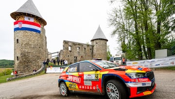 Pepe Lopez is seen performing during the World Rally Championship Croatia in Zagreb, Croatia on April 20, 2024 // Jaanus Ree / Red Bull Content Pool // SI202404200459 // Usage for editorial use only // 