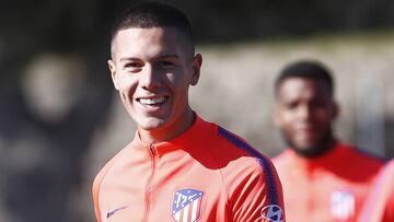 Nehu&eacute;n P&eacute;rez entrenando con el Atl&eacute;tico