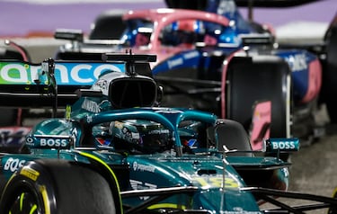 El piloto de Aston Martin, Lance Stroll, durante la carrera.