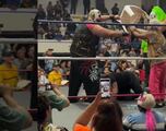 Abuela invade ring, da sillazo a luchador y se lleva los aplausos