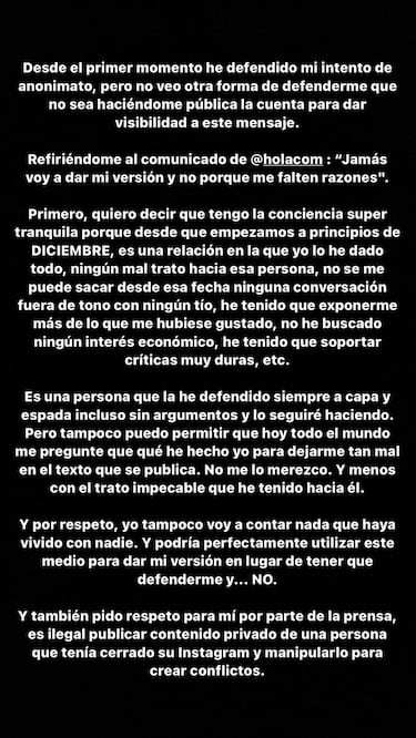 La expareja de Risto Mejide, sobre su mensaje anunciando su ruptura: ¡°No me lo merezco¡±