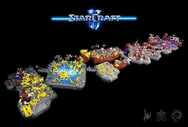 Más de 4 metros de Starcraft construidos con LEGO