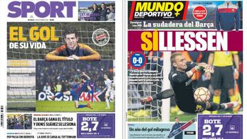 Portadas de los diarios Sport y Mundo Deportivo del d&iacute;a 8 de marzo de 2018.