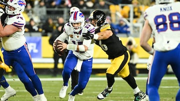 The Buffalo Bills star quarterback hit a career milestone against the Pittsburgh Steelers, rewriting the NFL record books.