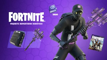 fortnite pack salvar el mundo repartidor robotico nueva skin sid obsidiana