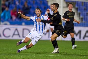 Juan Muñoz, durante un lance del Leganés - Tenerife