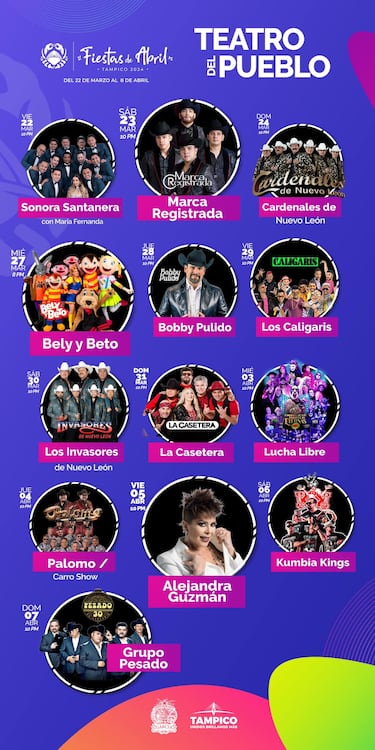 Fiestas de Abril Tampico 2024: artistas , fechas y cómo comprar los boletos 