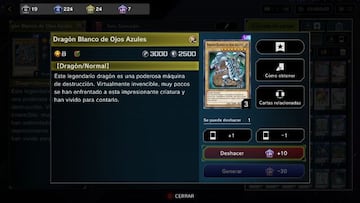 El sistema de creación de cartas nos permite obtener las que queramos a cambio de los fragmentos correspondientes