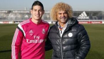 Valderrama visitó a James en Valdebebas en enero de 2015