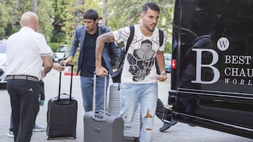 Dani Ceballos a su llegada a Beverly Hills.