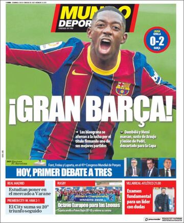 "Máxima presión"... las portadas deportivas de hoy