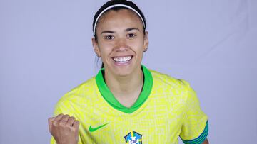 Antonia Silva, en su posado oficial con Brasil para la Copa de Oro 2024. (Cedida por CBF).