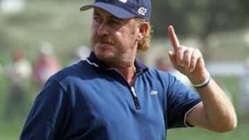 <B>SIN PREMIO.</B> El buen golf que ha jugado Miguel Ángel Jiménez en Dubai no se ha visto recompensado con el trofeo de campeón.