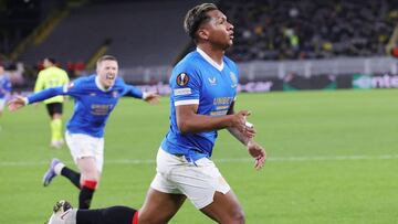 Alfredo Morelos, delantero de Rangers, est&aacute; a un gol de superar a Falcao Garc&iacute;a y ser en solitario el tercer goleador hist&oacute;rico de la Europa League