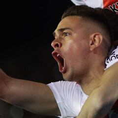 Borré, entre la alegría de su gol a Boca y el regreso de Juanfer